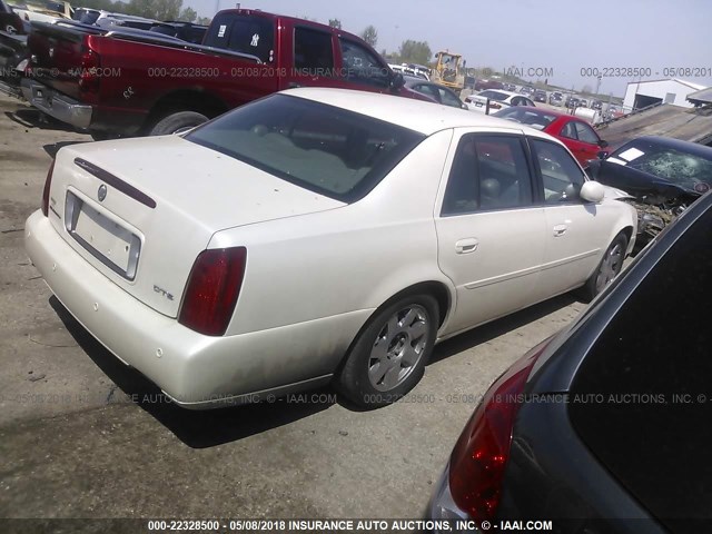 1G6KF54911U148944 - 2001 CADILLAC DEVILLE DTS WHITE photo 4