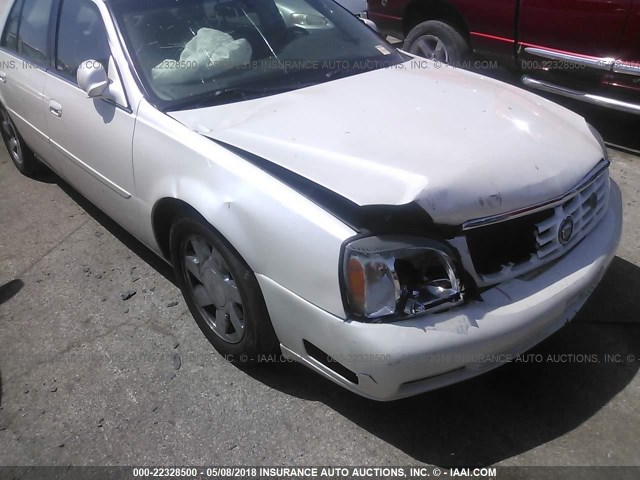 1G6KF54911U148944 - 2001 CADILLAC DEVILLE DTS WHITE photo 6