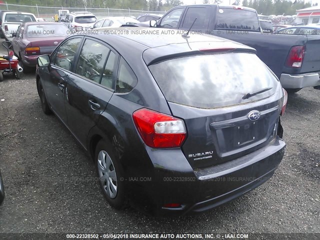 JF1GPAA69D2888489 - 2013 SUBARU IMPREZA GRAY photo 3