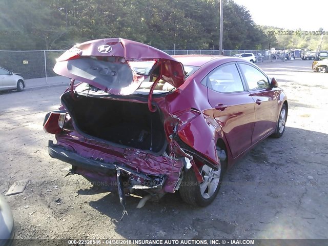 KMHDH4AE8DU944618 - 2013 HYUNDAI ELANTRA GLS/LIMITED RED photo 6