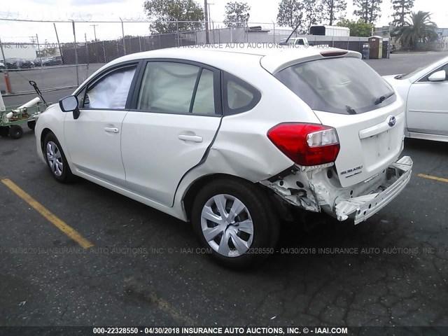 JF1GPAA68F8323702 - 2015 SUBARU IMPREZA WHITE photo 3