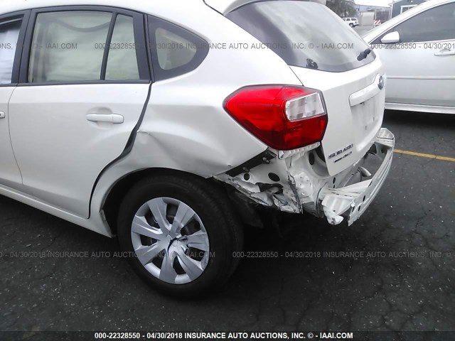 JF1GPAA68F8323702 - 2015 SUBARU IMPREZA WHITE photo 6