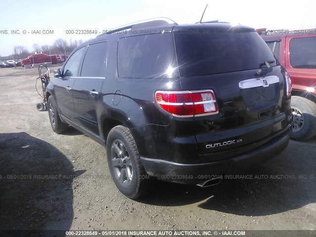 5GZEV23768J130056 - 2008 SATURN OUTLOOK XR შავი ფოტო 3