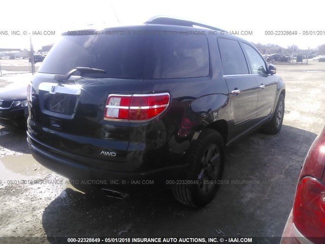 5GZEV23768J130056 - 2008 SATURN OUTLOOK XR შავი ფოტო 4