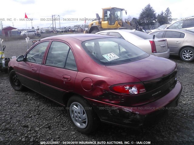 3FAFP13P31R212533 - 2001 FORD ESCORT RED photo 3