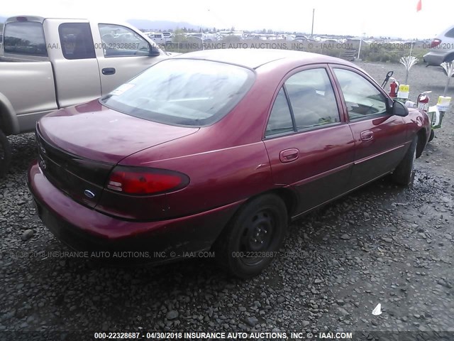 3FAFP13P31R212533 - 2001 FORD ESCORT RED photo 4