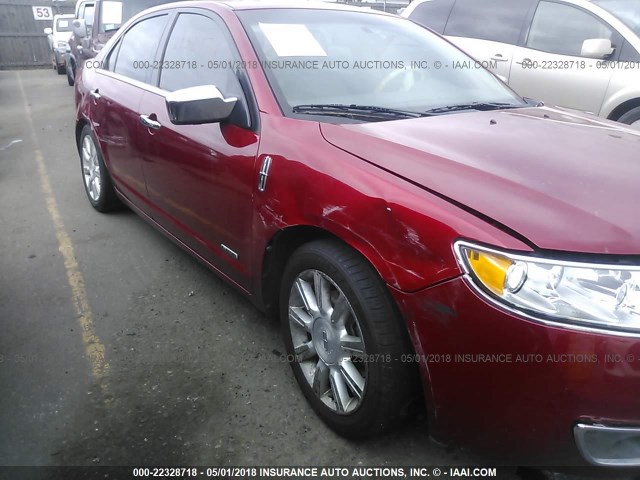 3LNDL2L35BR768727 - 2011 LINCOLN MKZ HYBRID RED photo 6