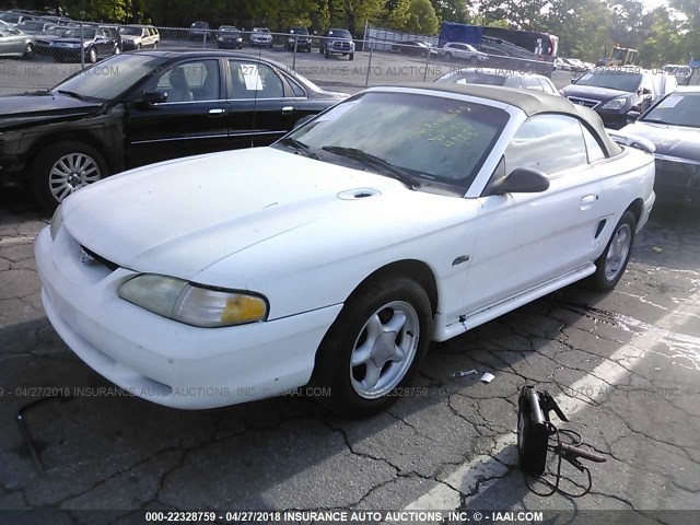 1FALP45X6TF231322 - 1996 FORD MUSTANG GT WHITE photo 2