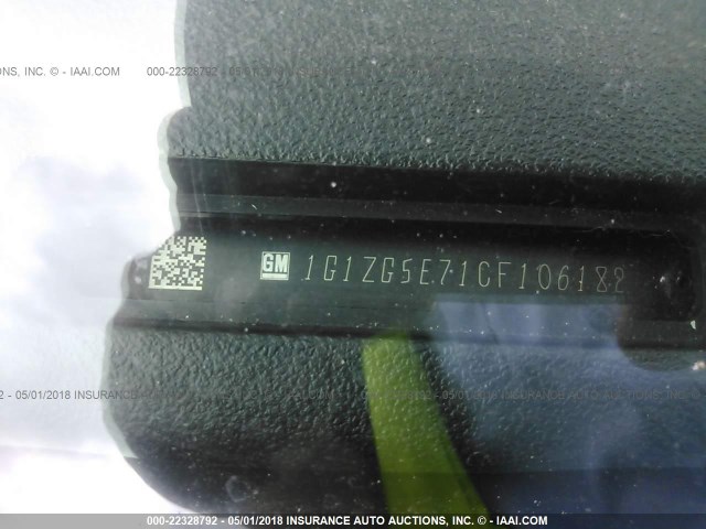 1G1ZG5E71CF106182 - 2012 CHEVROLET MALIBU LTZ 白色 照片 9