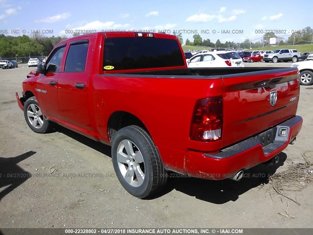 1C6RD7KT7CS179648 - 2012 DODGE RAM 1500 ST RED photo 3