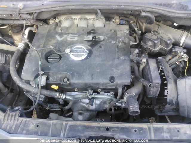 5N1BV28U84N338411 - 2004 NISSAN QUEST S/SE/SL GRAY photo 10