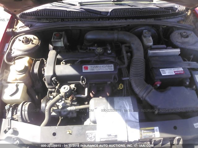 1G8ZY12731Z250419 - 2001 SATURN SC2 RED photo 10