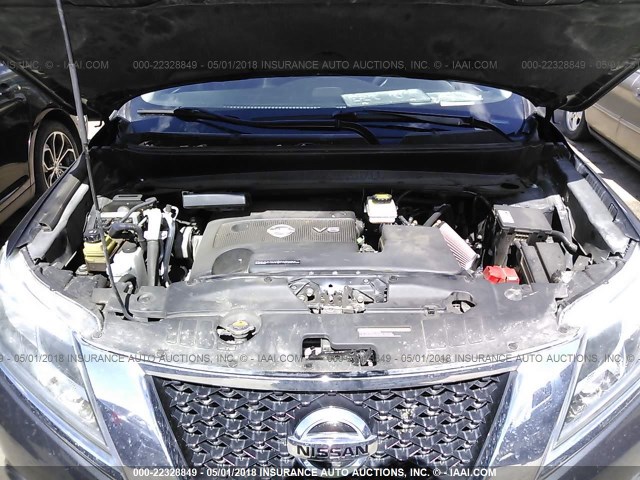 5N1AR2MM4EC609712 - 2014 NISSAN PATHFINDER S/SV/SL/PLATINUM GRAY photo 10