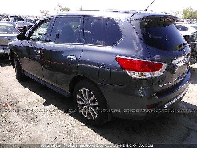 5N1AR2MM4EC609712 - 2014 NISSAN PATHFINDER S/SV/SL/PLATINUM GRAY photo 3