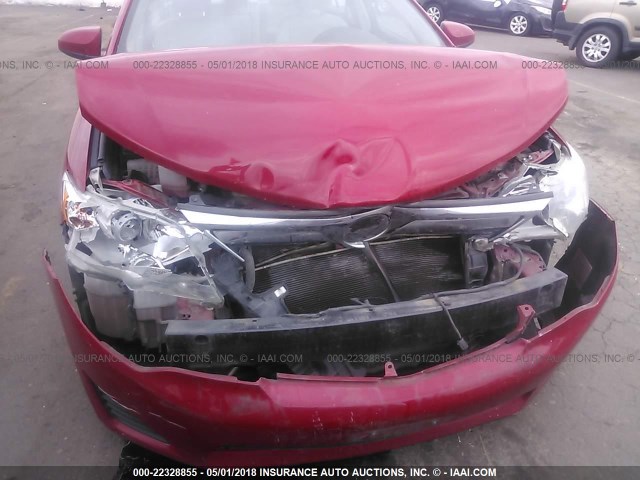 4T1BD1FK9DU091663 - 2013 TOYOTA CAMRY HYBRID/LE/XLE 红色 照片 6