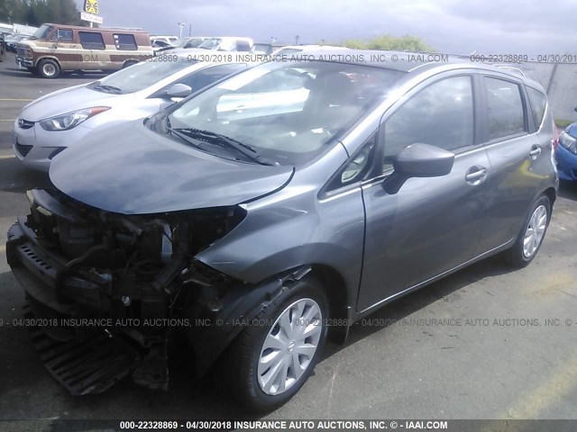 3N1CE2CP0GL402491 - 2016 NISSAN VERSA NOTE S/S PLUS/SV/SL/SR GRAY photo 2