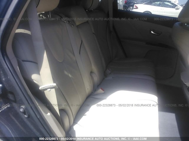 4T3ZK11A69U012841 - 2009 TOYOTA VENZA GRAY photo 8