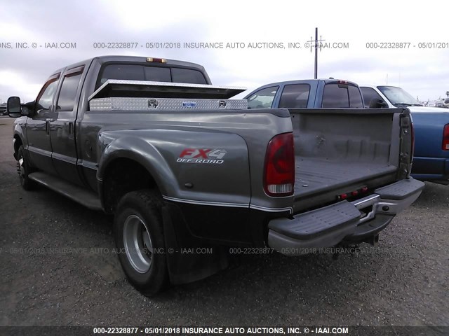 1FTWW33F43EA19877 - 2003 FORD F350 SUPER DUTY GRAY photo 3