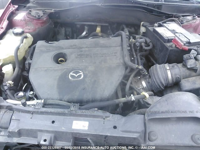 1YVHP82A195M01473 - 2009 MAZDA 6 I წითელი ფოტო 10