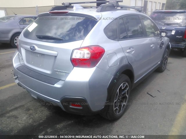 JF2GPANC9GH231933 - 2016 SUBARU CROSSTREK LIMITED SILVER photo 4