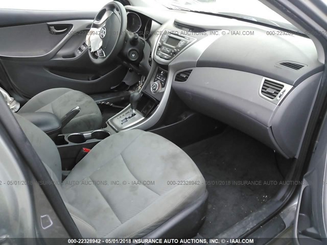 5NPDH4AE6DH342685 - 2013 HYUNDAI ELANTRA GLS/LIMITED GRAY photo 5