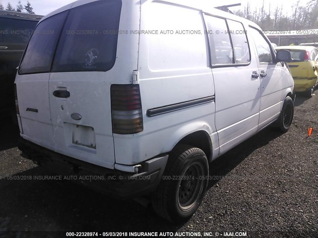 1FTCA14U4MZA02249 - 1991 FORD AEROSTAR WHITE photo 4