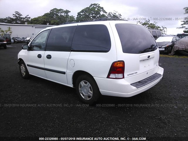 2FMZA51443BA77746 - 2003 FORD WINDSTAR LX WHITE photo 3