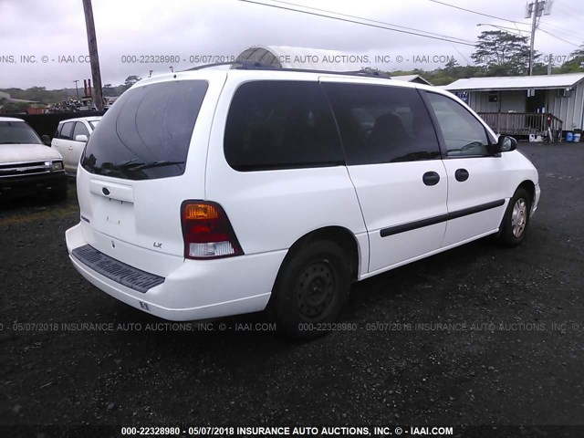 2FMZA51443BA77746 - 2003 FORD WINDSTAR LX WHITE photo 4