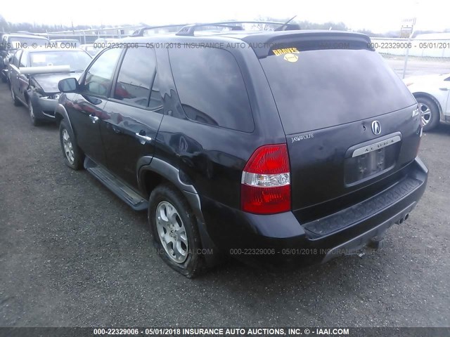 2HNYD18851H520032 - 2001 ACURA MDX TOURING BLACK photo 3