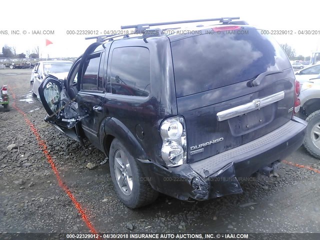 1D8HB58NX8F144854 - 2008 DODGE DURANGO LIMITED BLACK photo 3