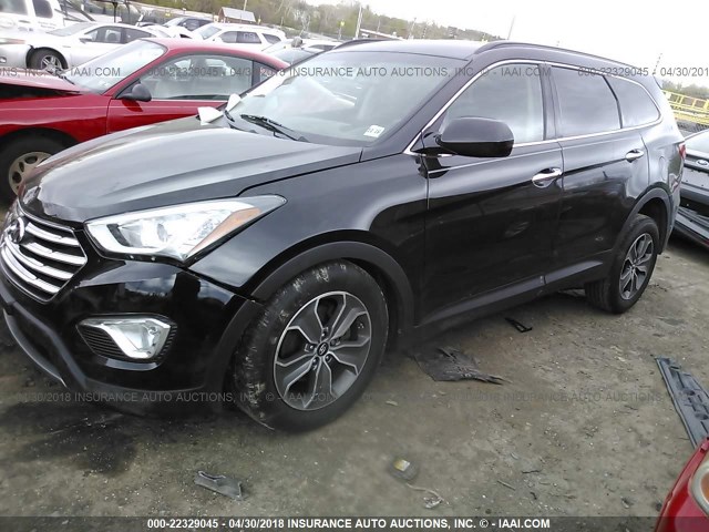 KM8SMDHF7DU015120 - 2013 HYUNDAI SANTA FE GLS/LIMITED BLACK photo 2