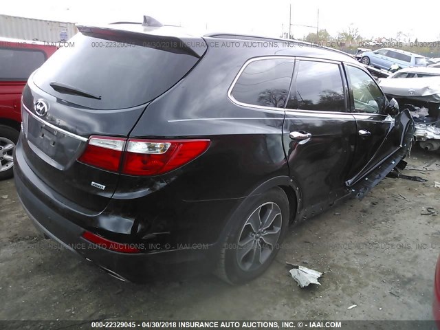 KM8SMDHF7DU015120 - 2013 HYUNDAI SANTA FE GLS/LIMITED BLACK photo 4