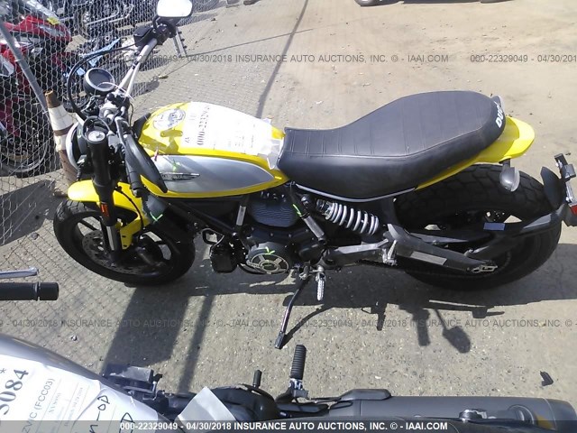 ML015ANM2GT007726 - 2016 DUCATI SCRAMBLER 800 YELLOW photo 9