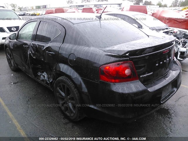 1C3CDZCG8EN176260 - 2014 DODGE AVENGER SXT BLACK photo 3