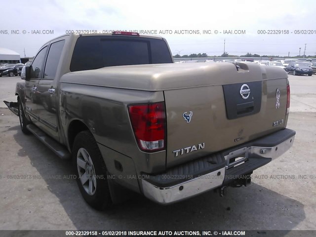 1N6BA07A15N518811 - 2005 NISSAN TITAN XE/SE/LE GOLD photo 3