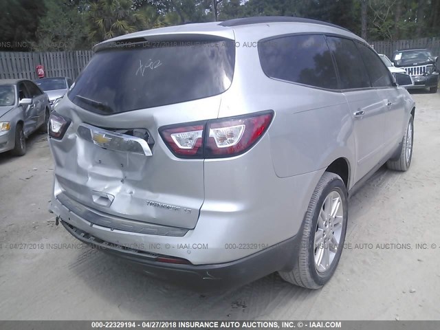 1GNKRGKD3EJ295112 - 2014 CHEVROLET TRAVERSE LT SILVER photo 4