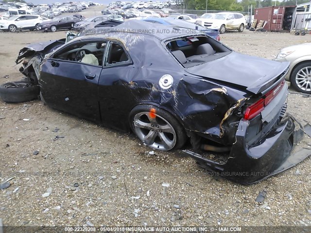 2C3CDYBT4CH238641 - 2012 DODGE CHALLENGER R/T Dark Blue photo 3