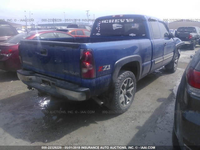 1GCEK19T04E357917 - 2004 CHEVROLET SILVERADO K1500 BLUE photo 4