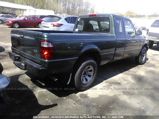 1FTYR14V83TA33593 - 2003 FORD RANGER SUPER CAB GREEN photo 4