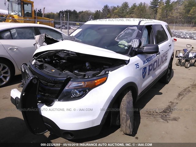 1FM5K8AR8EGA50179 - 2014 FORD EXPLORER POLICE INTERCEPTOR WHITE photo 2