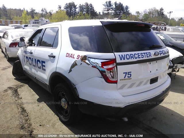 1FM5K8AR8EGA50179 - 2014 FORD EXPLORER POLICE INTERCEPTOR WHITE photo 3