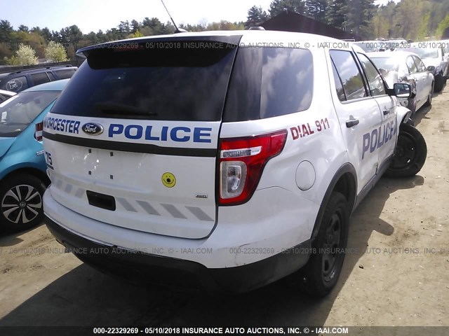 1FM5K8AR8EGA50179 - 2014 FORD EXPLORER POLICE INTERCEPTOR WHITE photo 4