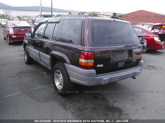 1J4FX58S6VC770793 - 1997 JEEP GRAND CHEROKEE LAREDO/TSI MAROON photo 3