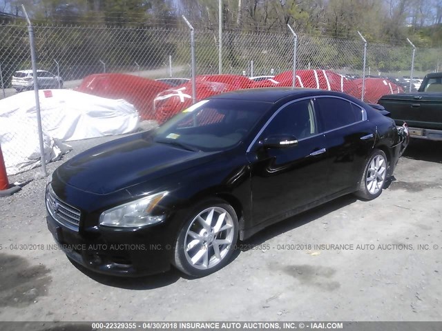 1N4AA51E39C834287 - 2009 NISSAN MAXIMA S/SV BLACK photo 2