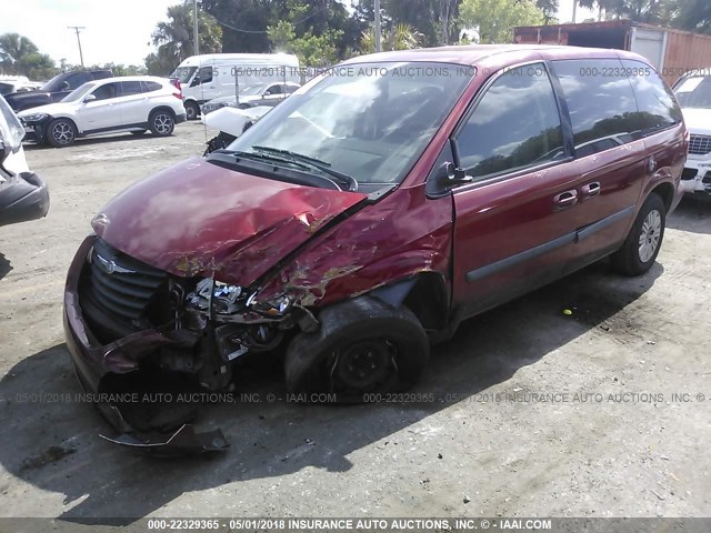 1A4GP45R46B681859 - 2006 CHRYSLER TOWN & COUNTRY  RED photo 2