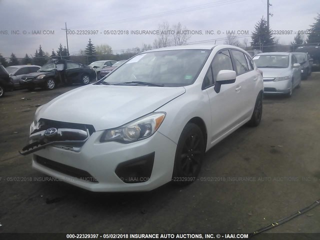 JF1GPAC68D2873513 - 2013 SUBARU IMPREZA PREMIUM WHITE photo 2