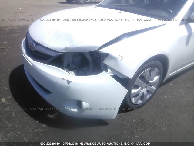 JF1GH6A6XBH817435 - 2011 SUBARU IMPREZA 2.5I WHITE photo 6