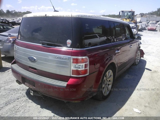 2FMDK53C89BA15495 - 2009 FORD FLEX LIMITED RED photo 4