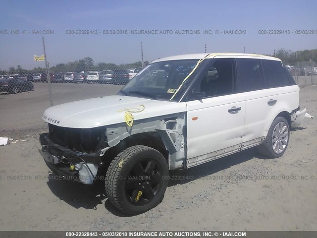 SALSH23496A968167 - 2006 LAND ROVER RANGE ROVER SPORT SUPERCHARGED WHITE photo 2