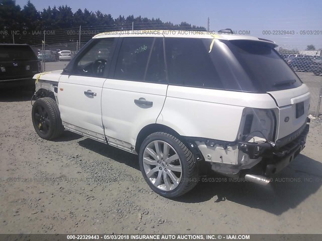 SALSH23496A968167 - 2006 LAND ROVER RANGE ROVER SPORT SUPERCHARGED WHITE photo 3